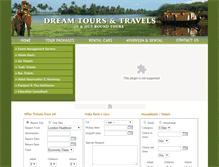 Tablet Screenshot of dreamtoursindia.com